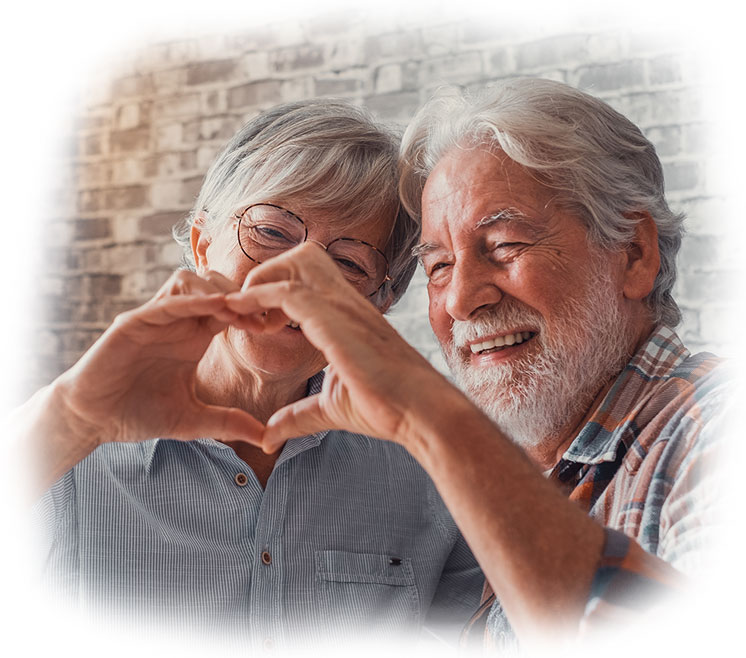 Seniors Making Heart Symbol